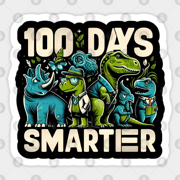 100 Days Smarter - Dinosaurs Sticker by ANSAN